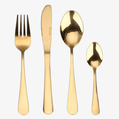 Atelier Besteckset Gold, 16-teilig