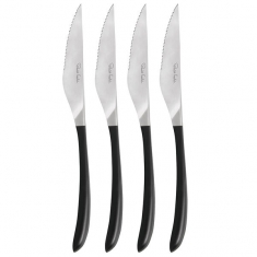Contour Noir V Black Steak Knife 4-pack