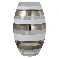 Versailles Vas Konvex Silver, H 26cm