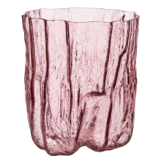 Crackle Vas Rosa, 27cm