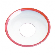 Ljusmanschett Klar med Röd Kant 65mm, 6-pack