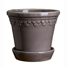 Köpenhamn Kruka Pärlgrå, Ø 10cm