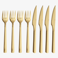 Raw Grillbesteck Gold, 8 stücke