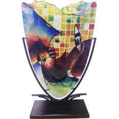 Glasvas Surf & Smidesställning H 47,5cm