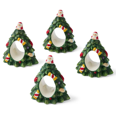 Christmas Tree Napkin Ring, 4-pack