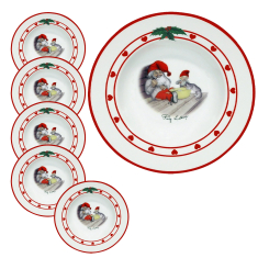 Julservis Djup Tallrik Ø 21,5cm, 6-pack