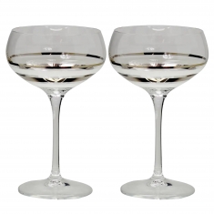 Versailles Champagnecoupe Silver, 2-pack