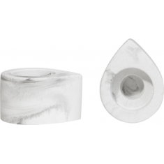 Flirt Candle Holders Light Marbled 2-pack