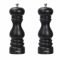Salz- und Pfefferstreuer-Set, matt schwarz