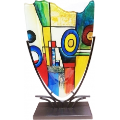 Glasvas Michelangelo & Smidesställning H 47,5cm