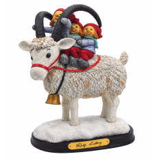 Stor Julbock med 3 Barn 28,5 cm – Julfigur