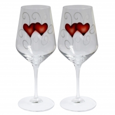 Crystal Ink Vinglas Hjärta 35cl, 2-pack