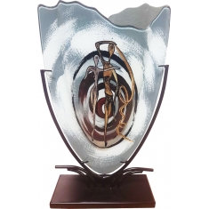 Glasvas Duo & Smidesställning, H 47,5cm