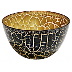 Croco Skål Svart/Guld, Ø 21cm