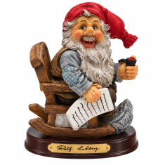 Tomte i Gungstol 13 cm – Julfigur