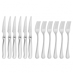Steel Essentials Bestickset Stål, 12 delar