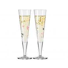 Goldnacht Champagneglas Love 20cl, 2-pack