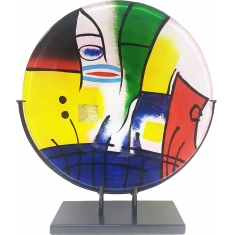 Glasfat Pablo med smidesställning Ø 43,5cm