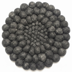 Hotspot Placemat Wool 21cm, Dark grey