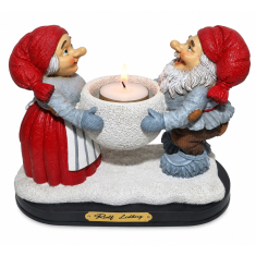 Tomtepar Ljuslykta H 15cm - Julfigur