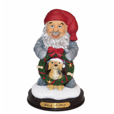 Tomte & Hund 17 cm – Julfigur
