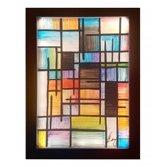 Glastavla & Belysning Square, Stor