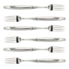 Gaffelset 6 delar rostfri, blank