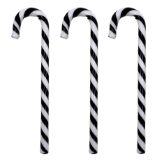 Polka Candy Cane Svart/Vit, 3-pack