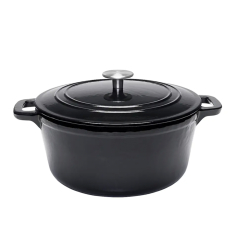 Stenfors Gjutjärnsgryta rund 4,4 L Svart