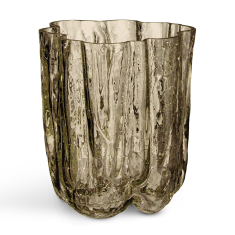 Crackle Vase Taupe, 12cm