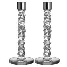 Carat Ljusstake Stål, 2-pack