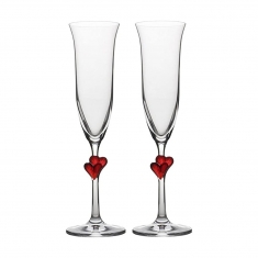 L’Amour champagneglas 17cl 2-pack Red Heart