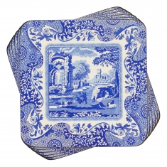 Blue Italian Glasunderlägg, 6-Pack