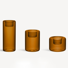 Happy Ljuslykta Bärnsten, 3-pack