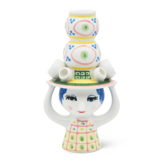 Lady with Hat Ljusstake, Rosa