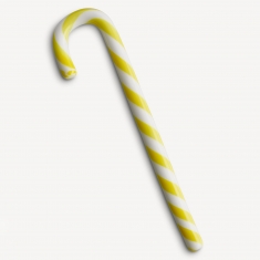 Polka Candy Cane Vit/Gul, 17cm