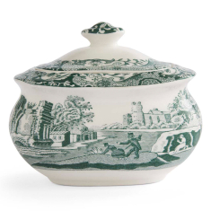 Heritage Green Italian Sukkerskål & Låg