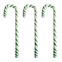 Polka Candy Cane Vit/Grön, 3-pack