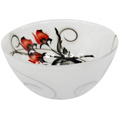 Crystal Ink Skål Ros, Ø 21cm