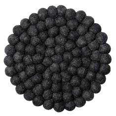 Hotspot Topflappen aus Wolle, 21 cm, Dunkelgrau