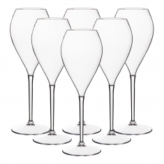 Lounge Plast Champagneglas 24cl, 6-pack