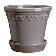 Köpenhamn Kruka Pärlgrå, Ø 21cm