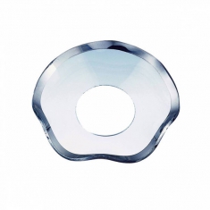 Ljusmanschett Klar Vågig Silverkant 55mm, 6-pack