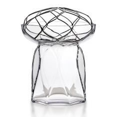 Bloom Vas Klarglas/Metall, 28cm