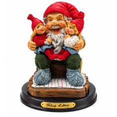 Tomte med Barn 17 cm – Julfigur