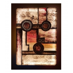 Glastavla & Belysning Silverringar, Stor