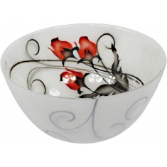 Crystal Ink Skål Ros, Ø 24cm