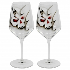 Vinglas Dödskalle 35cl, 2-pack
