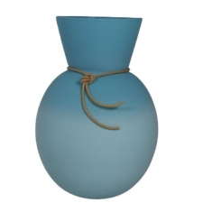 Blå Hallon Vas, H 25cm