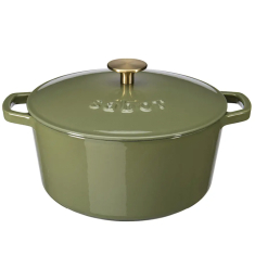 Cast iron casserole 4.4 L Olive
